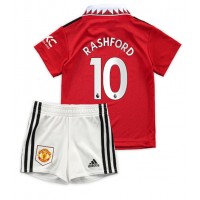 Fotbalové Dres Manchester United Marcus Rashford #10 Dětské Domácí 2022-23 Krátký Rukáv (+ trenýrky)